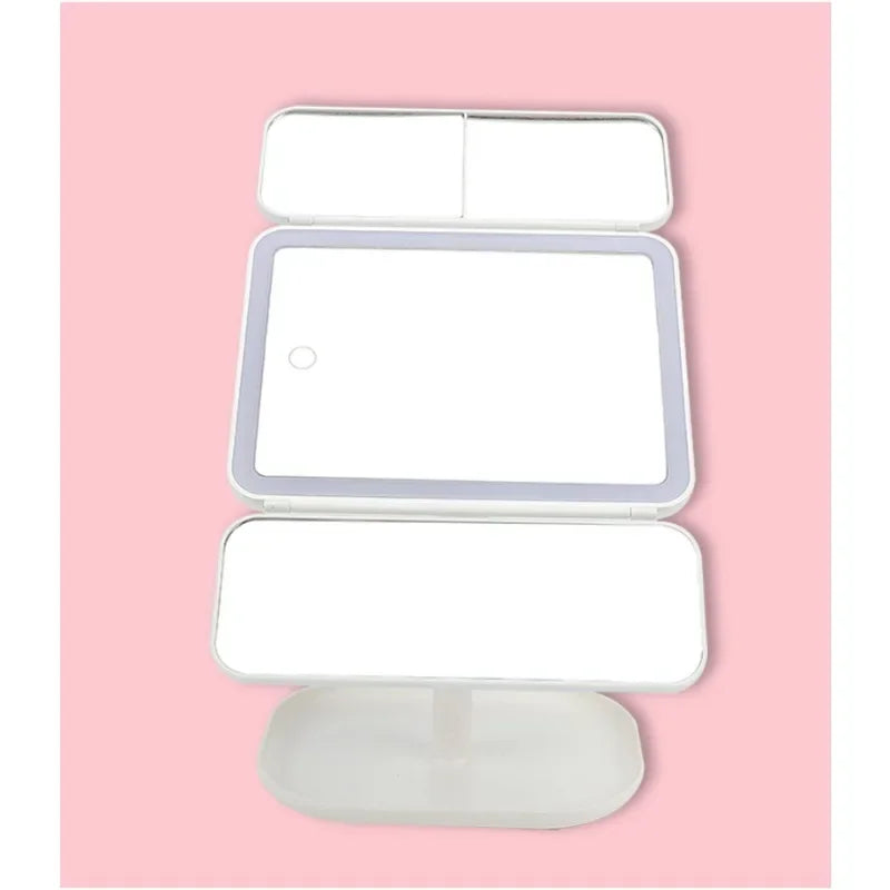 Trifold LED Makeup Mirror with Smart Fill Light | Vanity Mirror