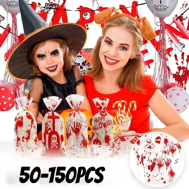 Halloween Trick or Treat Candy Bags 50-Pack | Kids Party Gift