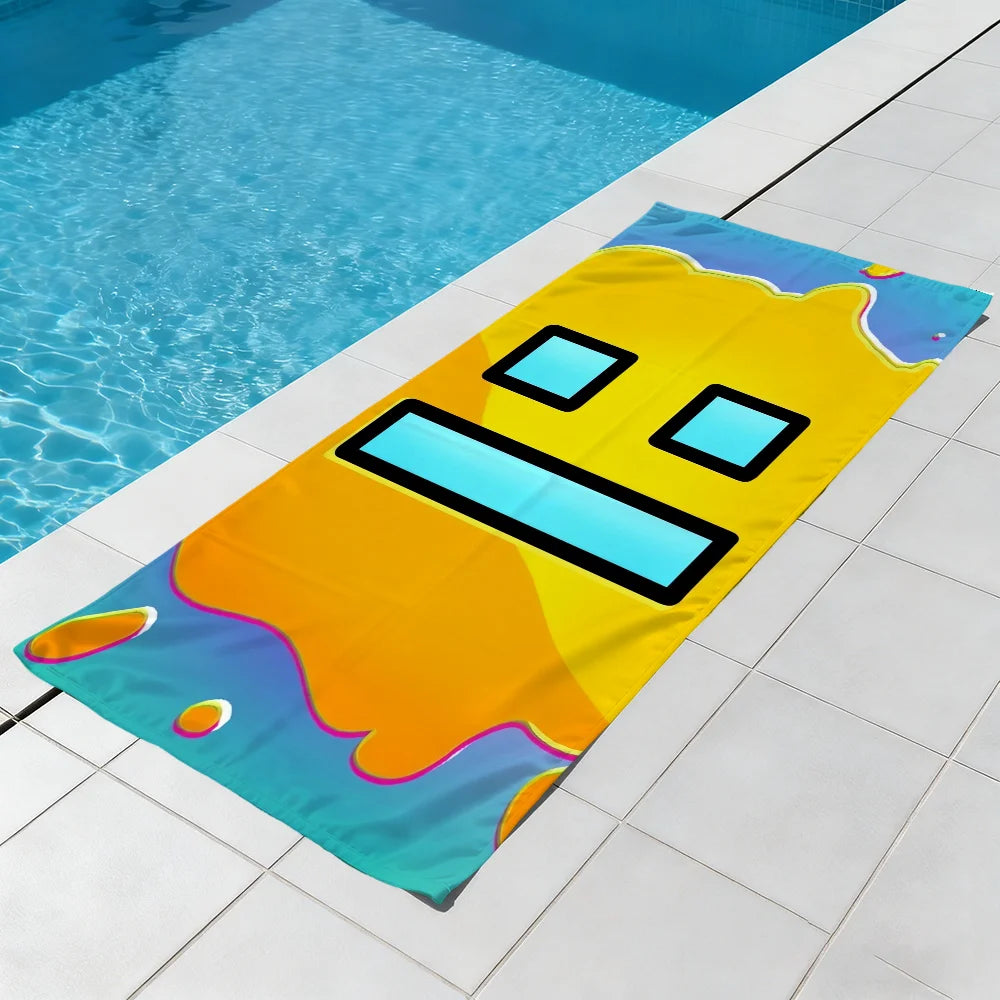 Quick-Dry Geometry Beach Towel | Pool, Gym & Travel