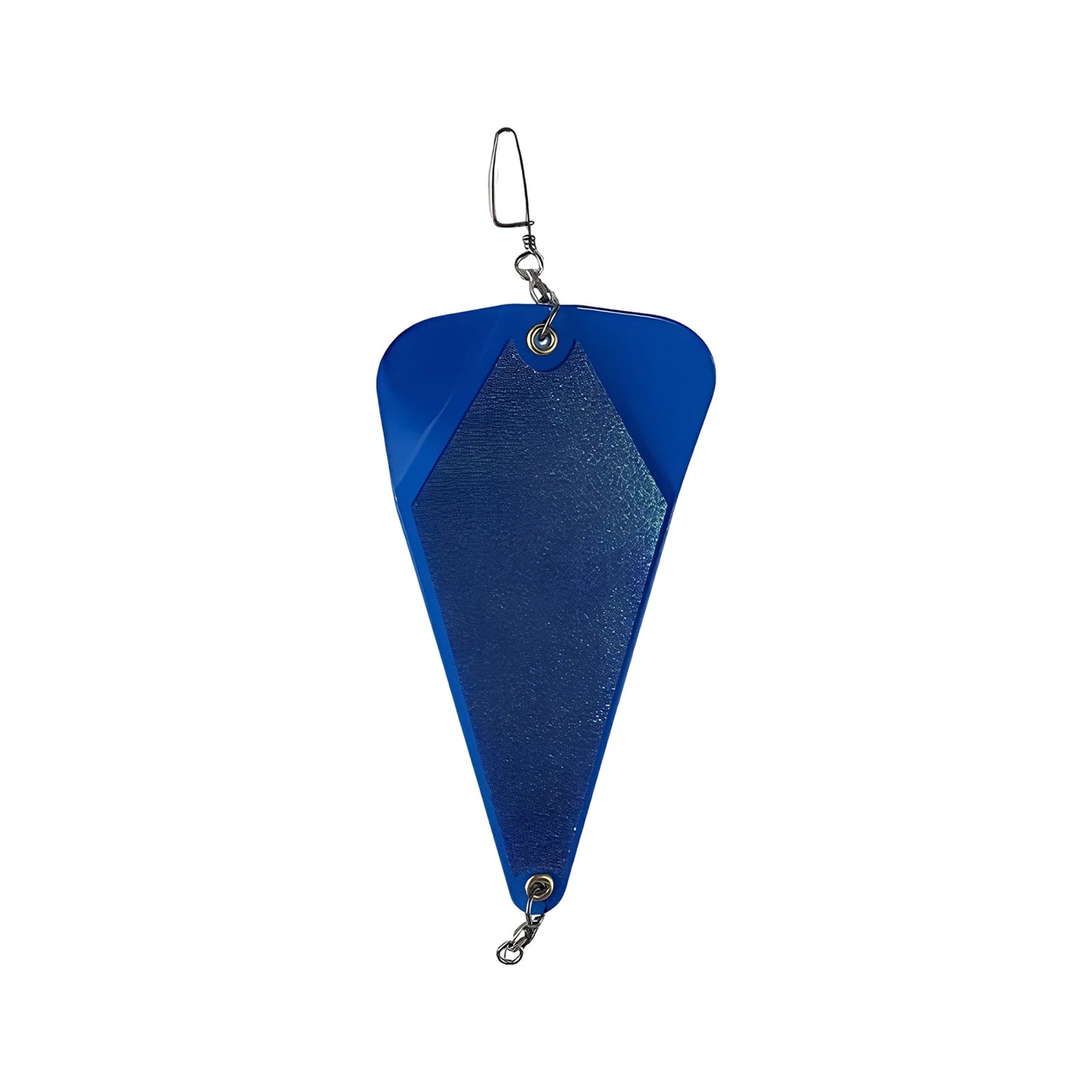 Triangle Trolling Tackle Flasher UV Double-sided Reflective Sea Fishing Bait for Sea Fishing Luminous Lure Boat Accessory Peaceful Pleasures Health and Wellness Blue
