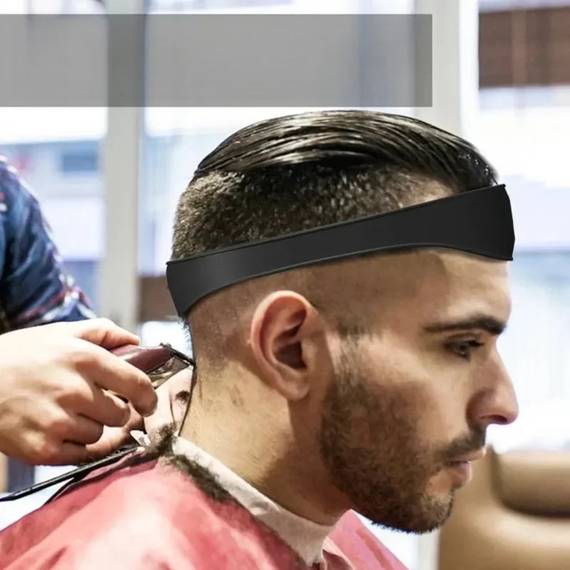 Curved Silicone Hair Trimming Tool DIY Fade Haircut Template Barber Neckline Shaving Headband for Home Haircuts Peaceful Pleasures Health and Wellness