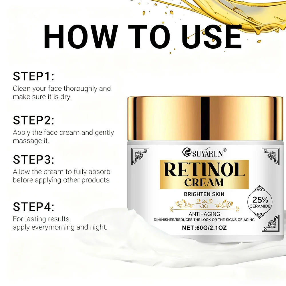SUYARUN Retinol Anti-Aging Face Cream – Vitamin Moisturizer