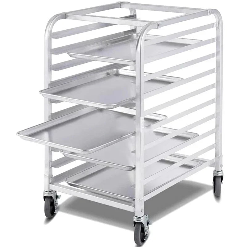 Commercial Bakery Bun Pan Rack Trolley 10 or 20 Layer Wheels