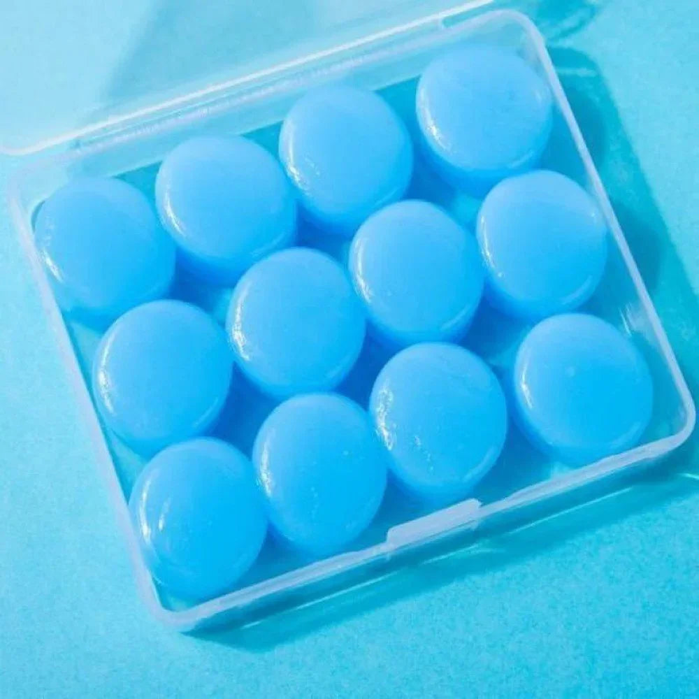 Reusable Silicone Ear Plugs for Noise Reduction and Sleep Sound Insulation, 6 - 12 PCS Peaceful Pleasures Health and Wellness