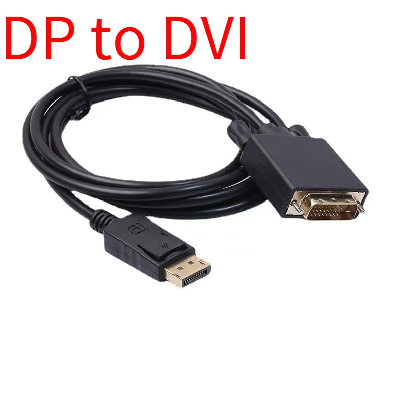 DisplayPort DP to DVI Adapter Connecto Cable Conversion Line 1.8M FHD 1920*1080P For Desktop Laptop PC TV Monitor Projector Peaceful Pleasures Health and Wellness DP to DIV 1.8m