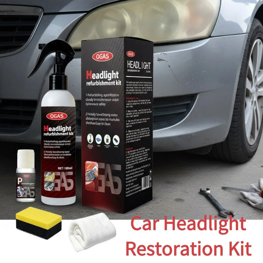 Car Headlight Restoration Kit Headlight Refurbishment Agent Car lights Polisher Kit for Yellowing Haze Removal ImproveVisibility Peaceful Pleasures Health and Wellness