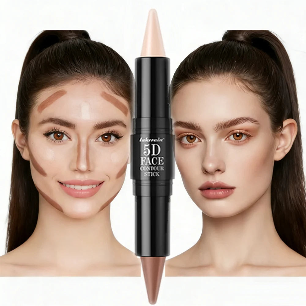 Dual Ended Contour Stick Foundation Concealer Long Lasting Dark Circle Correcting Contour Concealer Makeup Highlighter Cosmetics Peaceful Pleasures Health and Wellness