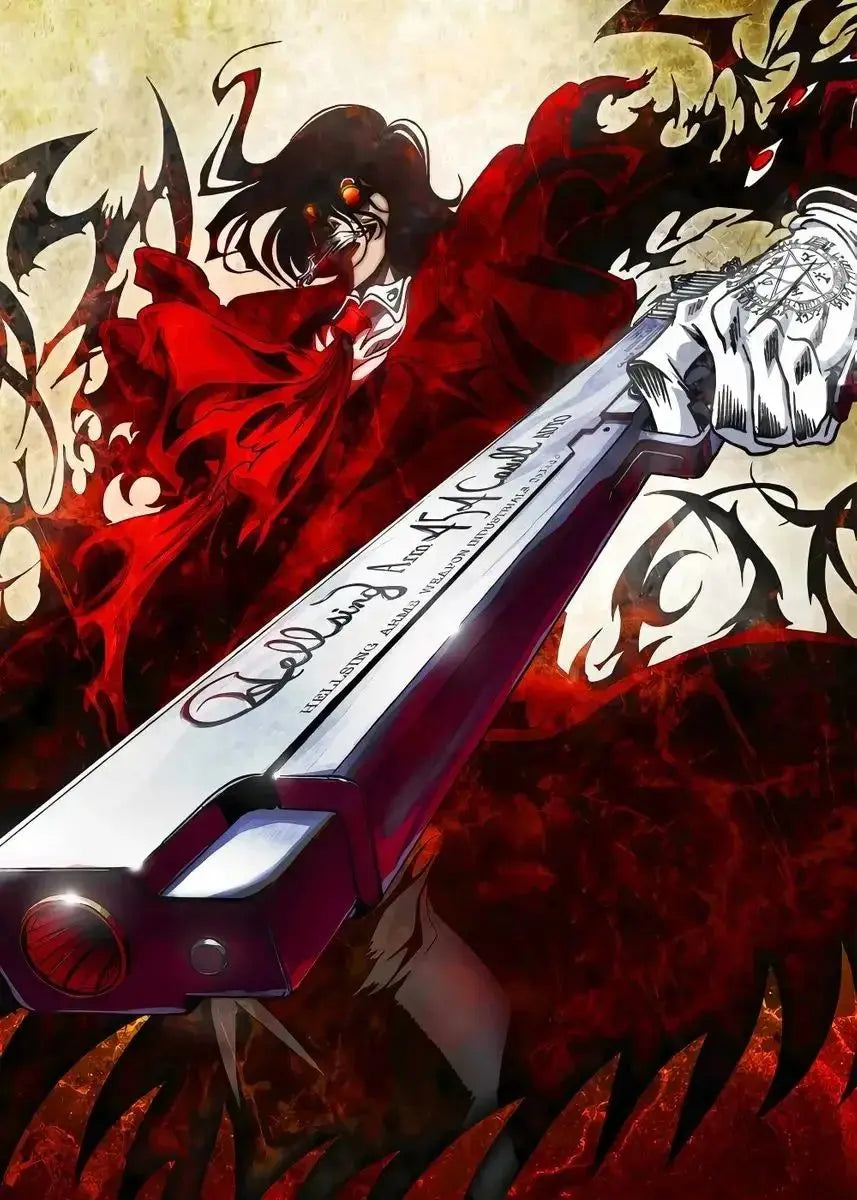 Horror Anime Hellsing Ultimate Posters Manga Canvas Painting Prints Wall Art Mural for Living Room Study Home Decor Peaceful Pleasures Health and Wellness 13 40x50cm Unframed