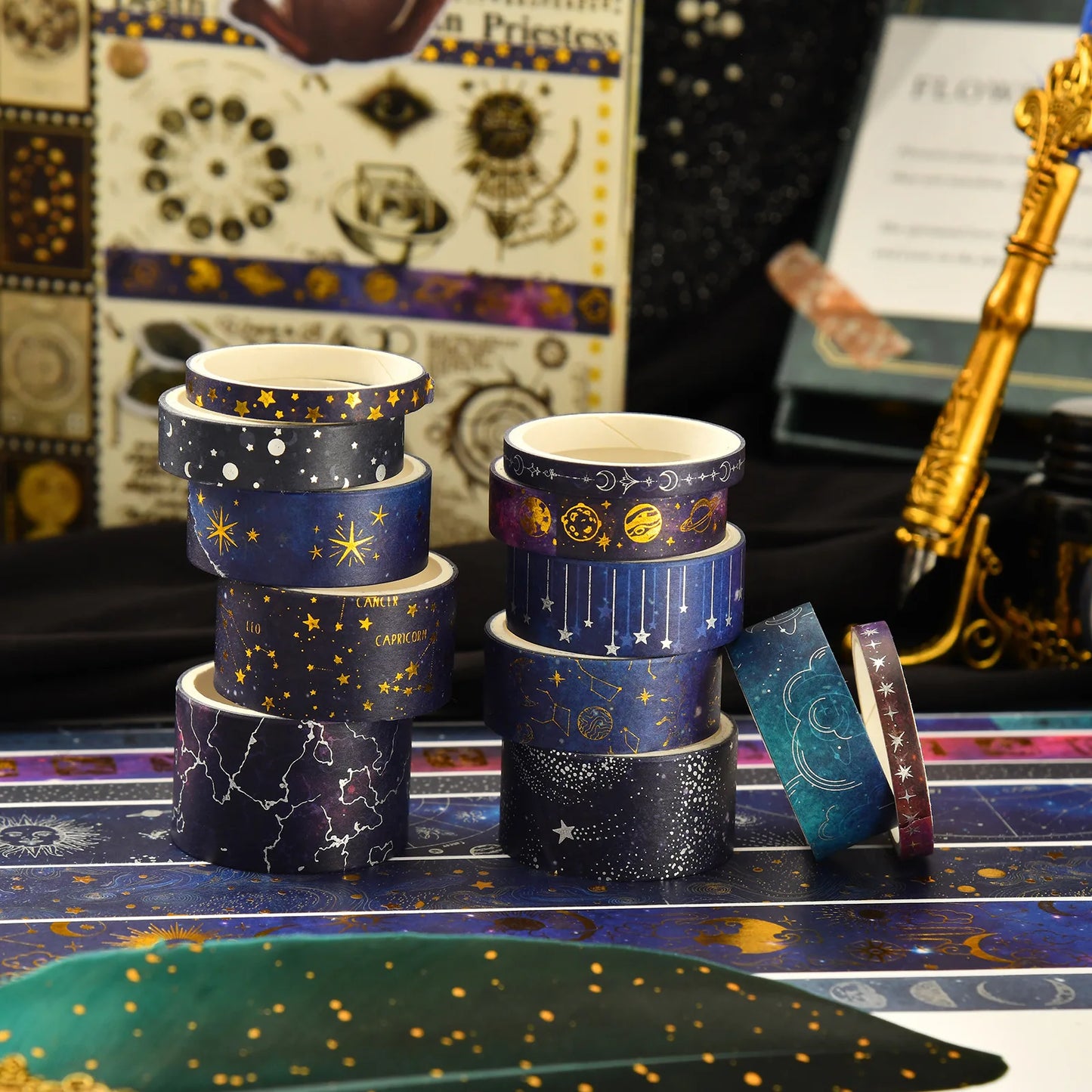 Bview Art Galaxy Washi Tape 20 Rolls Cute Starry Scrapbooking