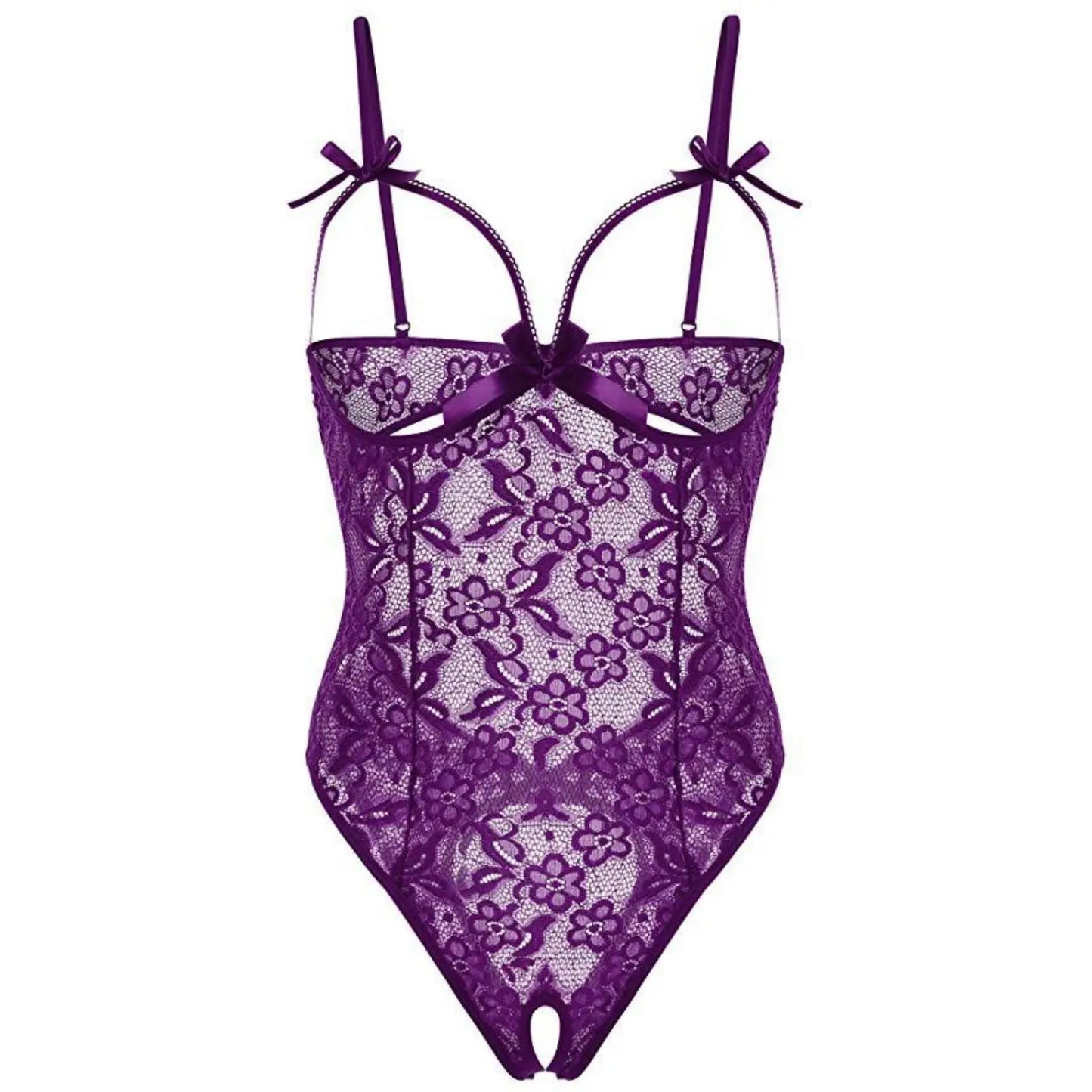 Women's Sheer Lace Babydoll Lingerie Set – S to XXL