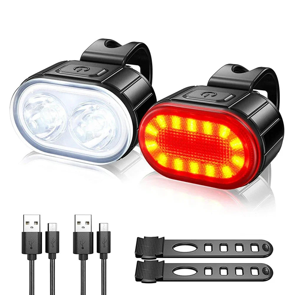KDULIT Bike Light Set – USB Rechargeable LED Front & Rear Lights