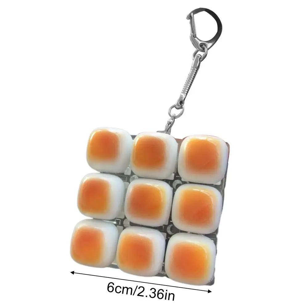 Caramel Bread Fidget Keychain | Clicky Keyboard Keycap Toy