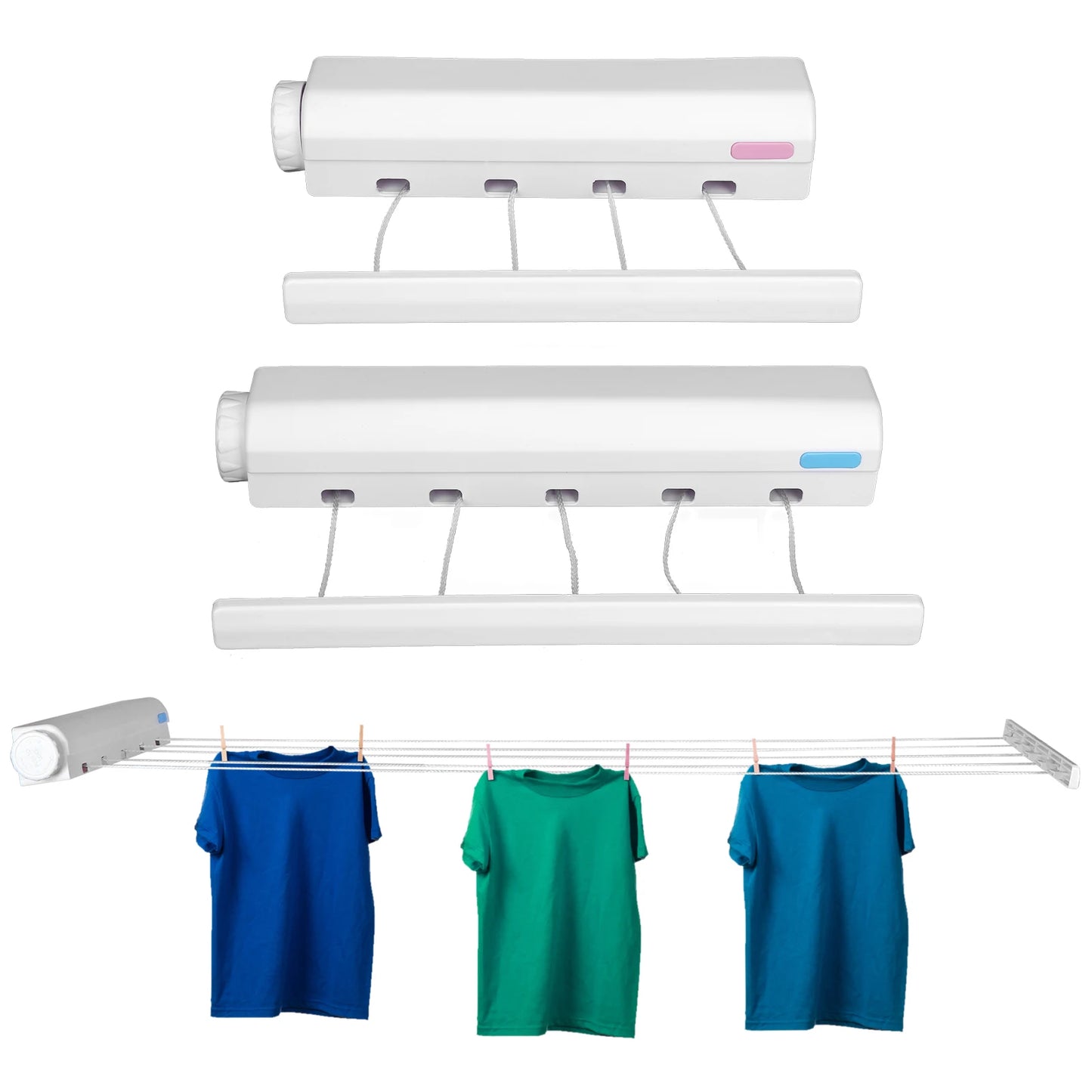 Telescopic Retractable Clothesline Clothes Drying Rope Hanger for Indoor Outdoor Supplies Clothesline Retractable Clothesline Peaceful Pleasures Health and Wellness