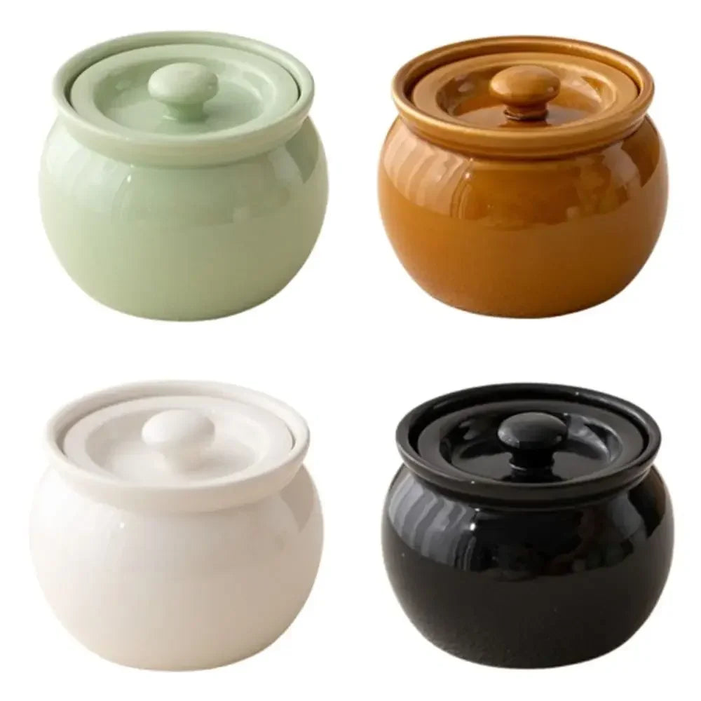 Ceramic Waterproof Stew Household Steaming Pot Stew Pot Soup Pot Clay Pot Stew Soup Pot Clay Pot One Person Stew Soup Pots New Peaceful Pleasures Health and Wellness