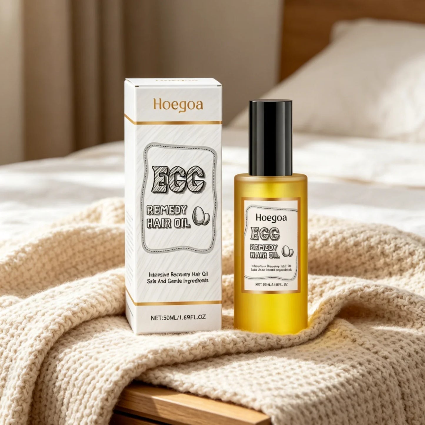 Hoegoa Egg Remedy Hair Oil – Frizz Repair & Nourishing 50ml