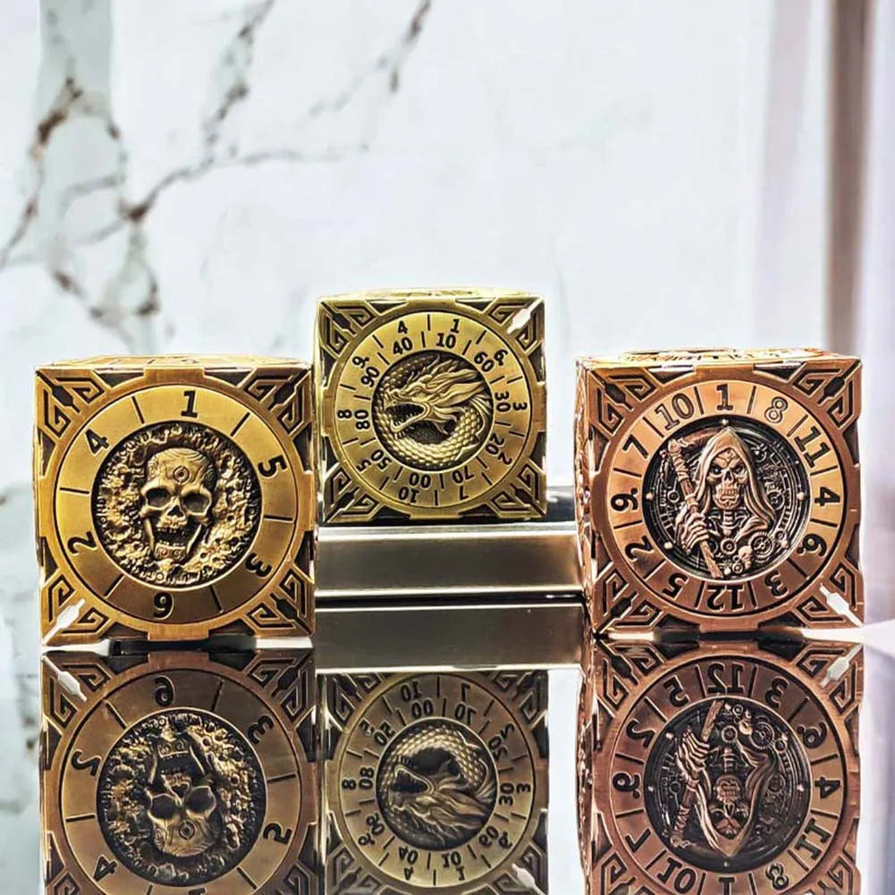 7-in-1 Metal Mechanical Gyroscope Dice for DnD RPG Games