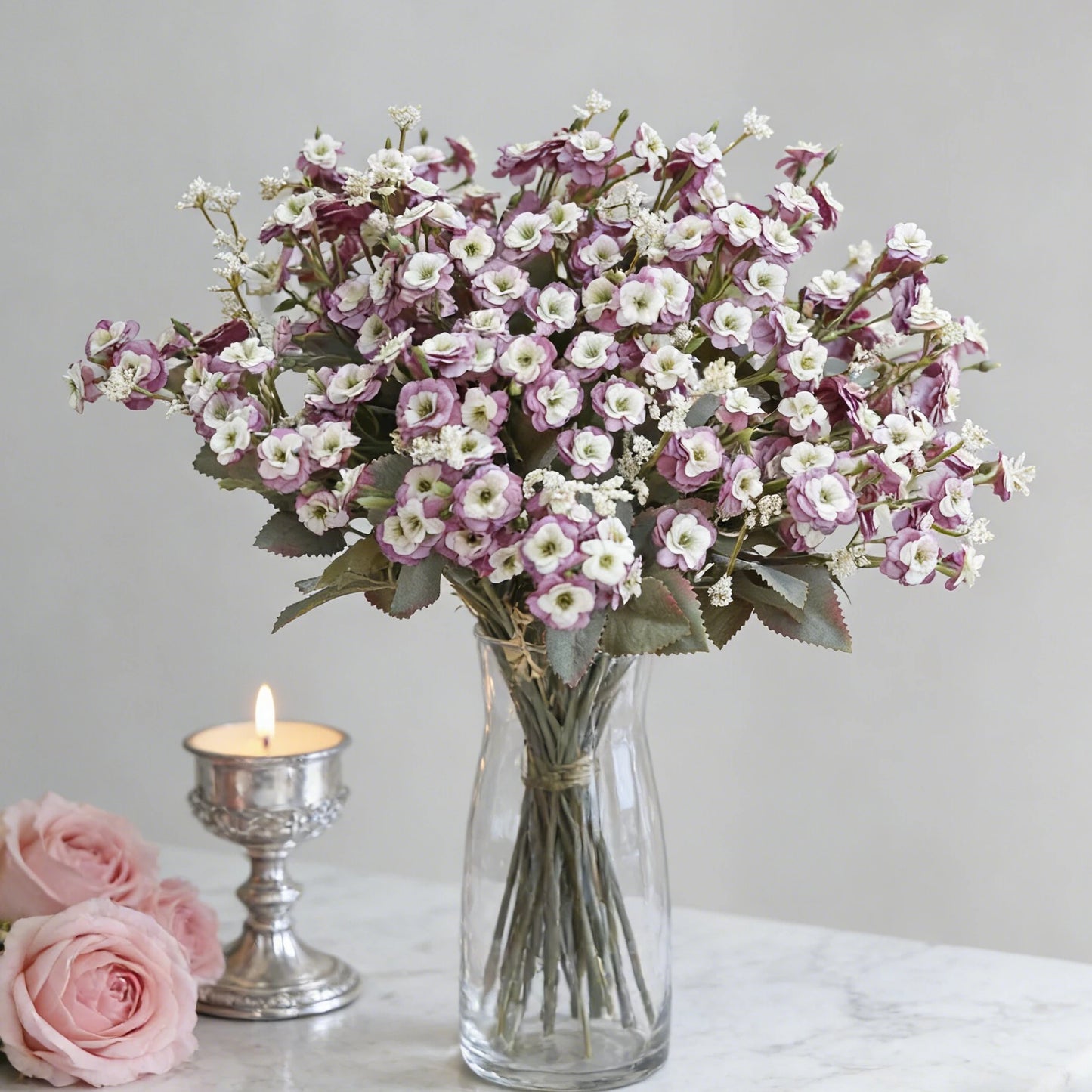 Silk Artificial Rose Bouquet for Wedding, Home & Garden Decor