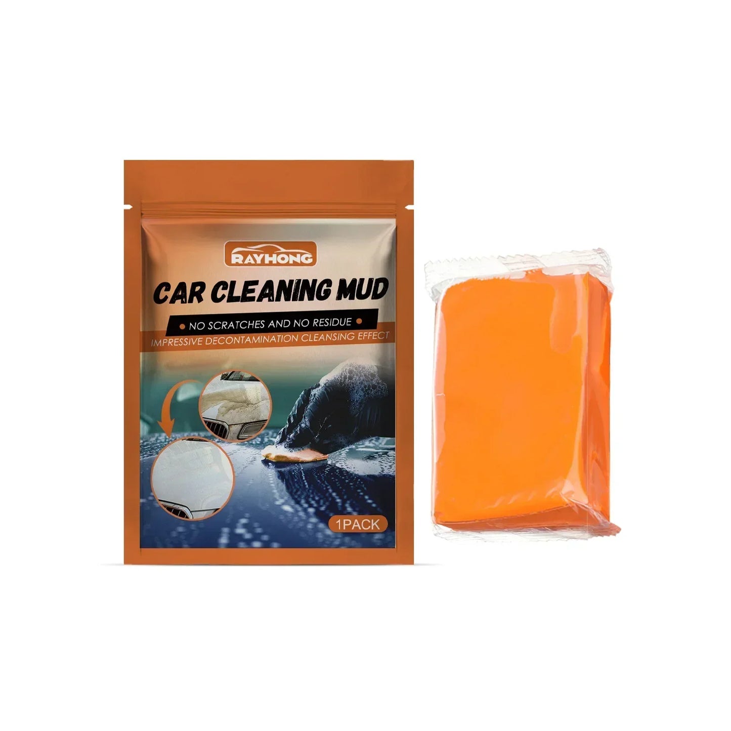 Magic Clay Bar Car Vehicle Clean Detailing Remover Stain Tool Bar Car Removal Wash Paste Peaceful Pleasures Health and Wellness Orange