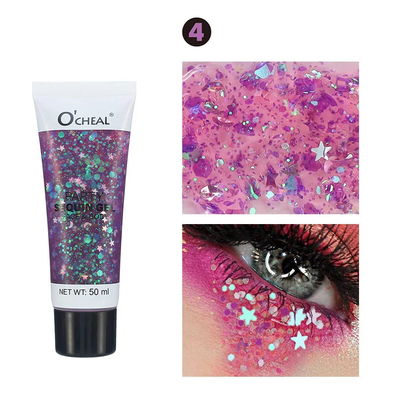 Party Sequin Glitter Gel – Waterproof & Sweat-Proof Body Glitter
