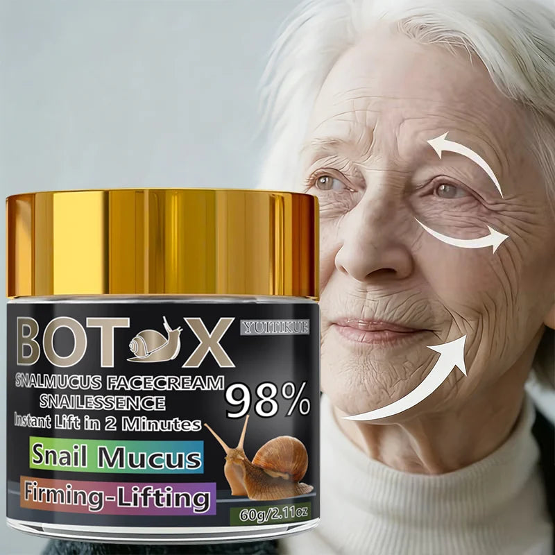 YUITIKUE Botax Snail Mucus Face Cream 60g, 98% Essence for Instant Firming & Lifting in Just 2 Minutes Peaceful Pleasures Health and Wellness