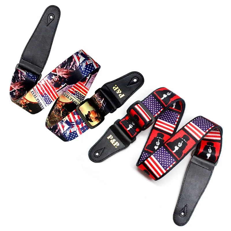 Printed Guitar Strap Heat Transfer Instrument Accessories Oblique