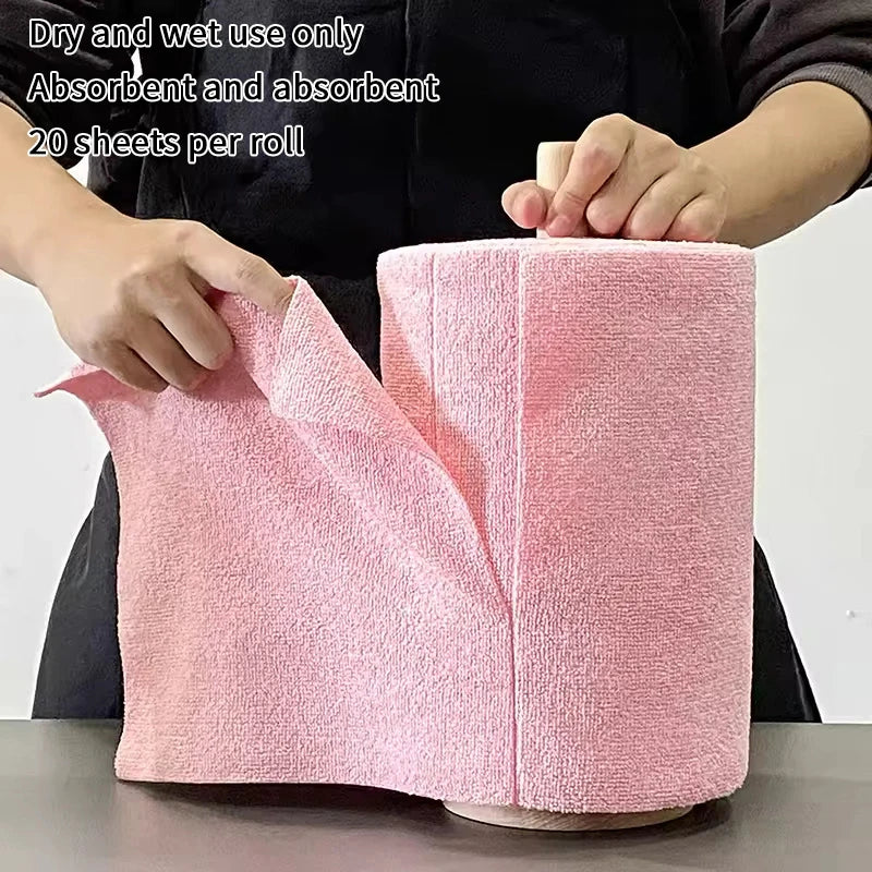 Microfiber Cleaning Cloth Roll – Reusable Tear-Off Dish Towels Microfiber Cleaning Cloth Peaceful Pleasures Health and Wellness