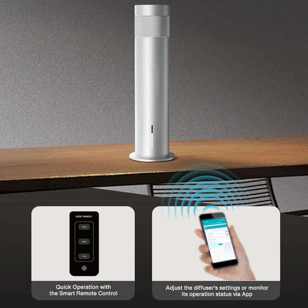 200m³ Smart Waterless Essential Oil Diffuser | Bluetooth Control