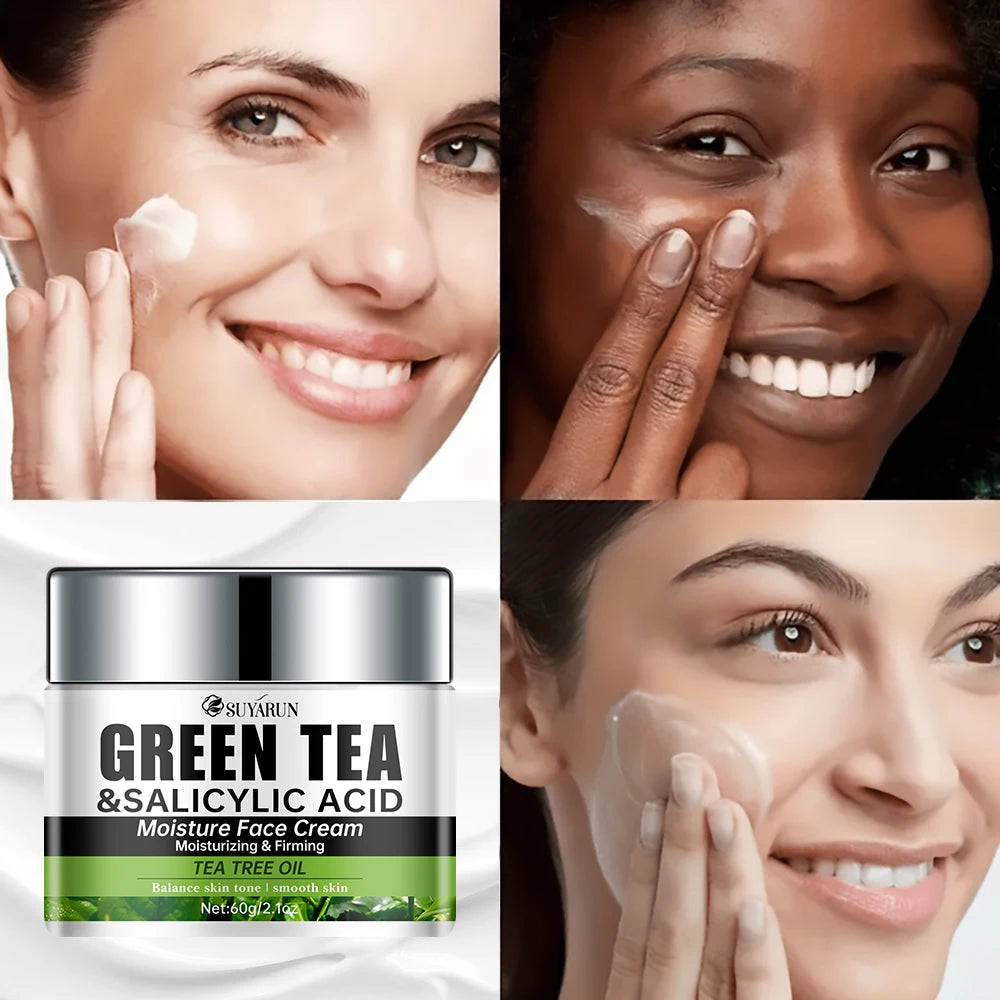 SUYARUN Plant squalane Camellia green tea Cream, hydrating anti-aging moisturizer, natural skin care for dry and sensitive skin. Peaceful Pleasures Health and Wellness