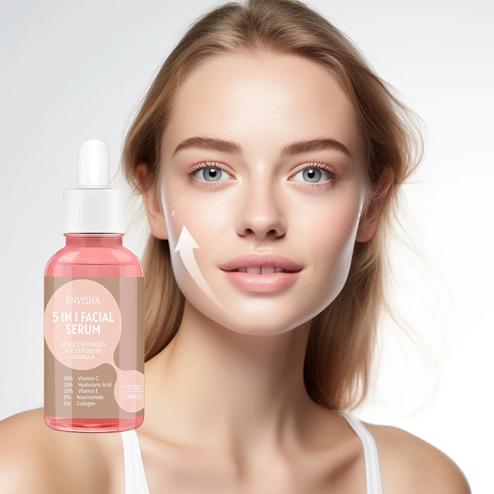 ENVISHA 5-in-1 Face Serum | Collagen, Hyaluronic Acid & Niacinamide