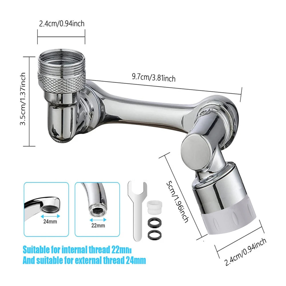 Mechanical arm faucet universal mechanical arm water nozzle rotating basin basin multifunctional rocker arm extension splash pro Peaceful Pleasures Health and Wellness
