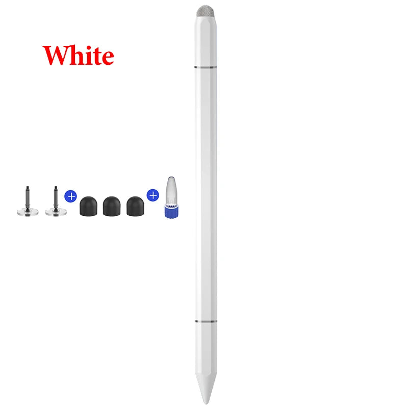3 In 1 Stylus Pen For ipad Touch Pencil For Cell Phone Stylus For Android Pen For phone Touch Screen Magnetic Stylus Pen iphone Peaceful Pleasures Health and Wellness White(1pcs)