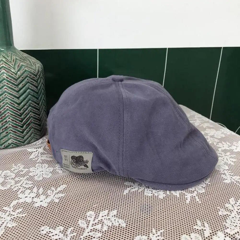 Retro fashion hat can be worn front or back duckbill cap women's khaki newsboy cap trendy beret women's painter's hat Peaceful Pleasures Health and Wellness