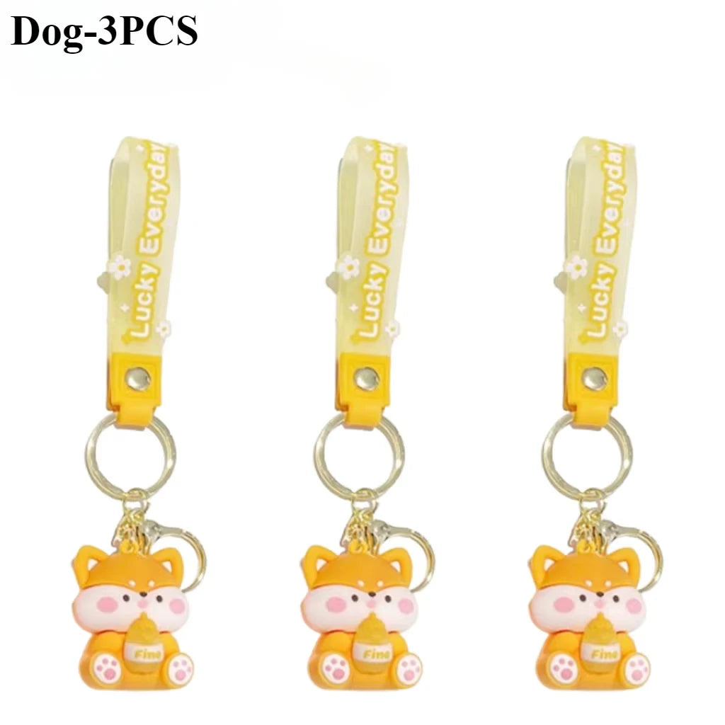 Luck Drinks PVC Cartoon Keychain | Cute Bag Charm & Gift