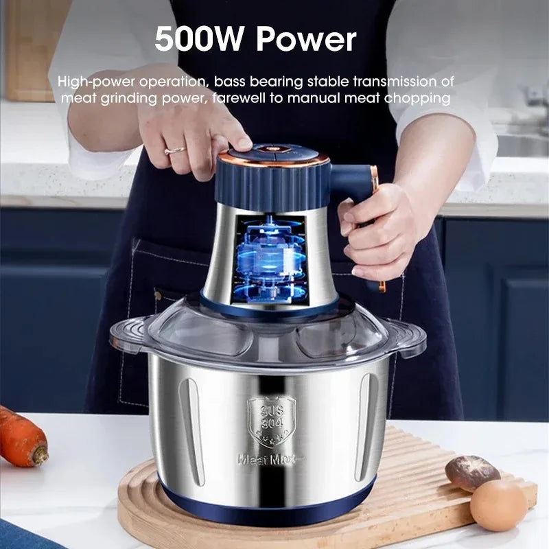 Heavy Duty Electric Meat Grinder 5L Large Capacity Multifunctional Home Food Processor Vegetable Slicer Baby Food Maker Peaceful Pleasures Health and Wellness