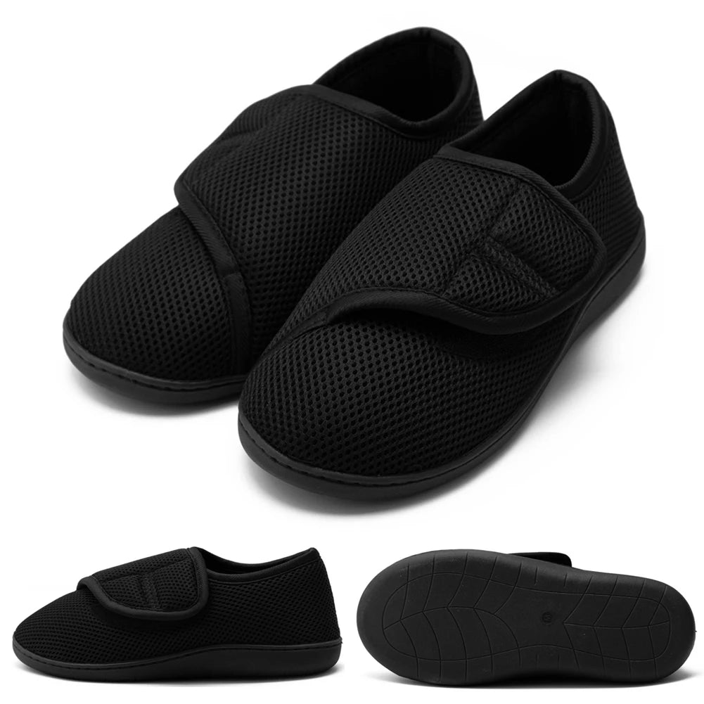 Unisex Diabetic Shoes Wide Walking Shoes Plush Lining Lightweight Edema Sneakers Hook and Loop Sneakers for Plantar Fasciitis Peaceful Pleasures Health and Wellness