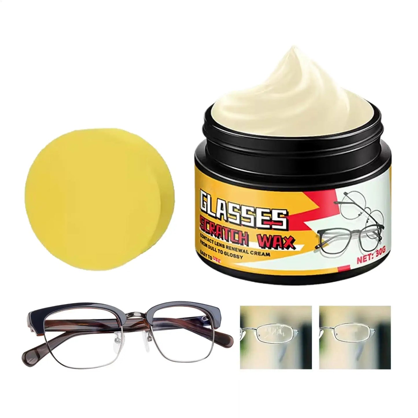 Eyeglass Lens Scratch Repair Cream – 30g Restoring Polish