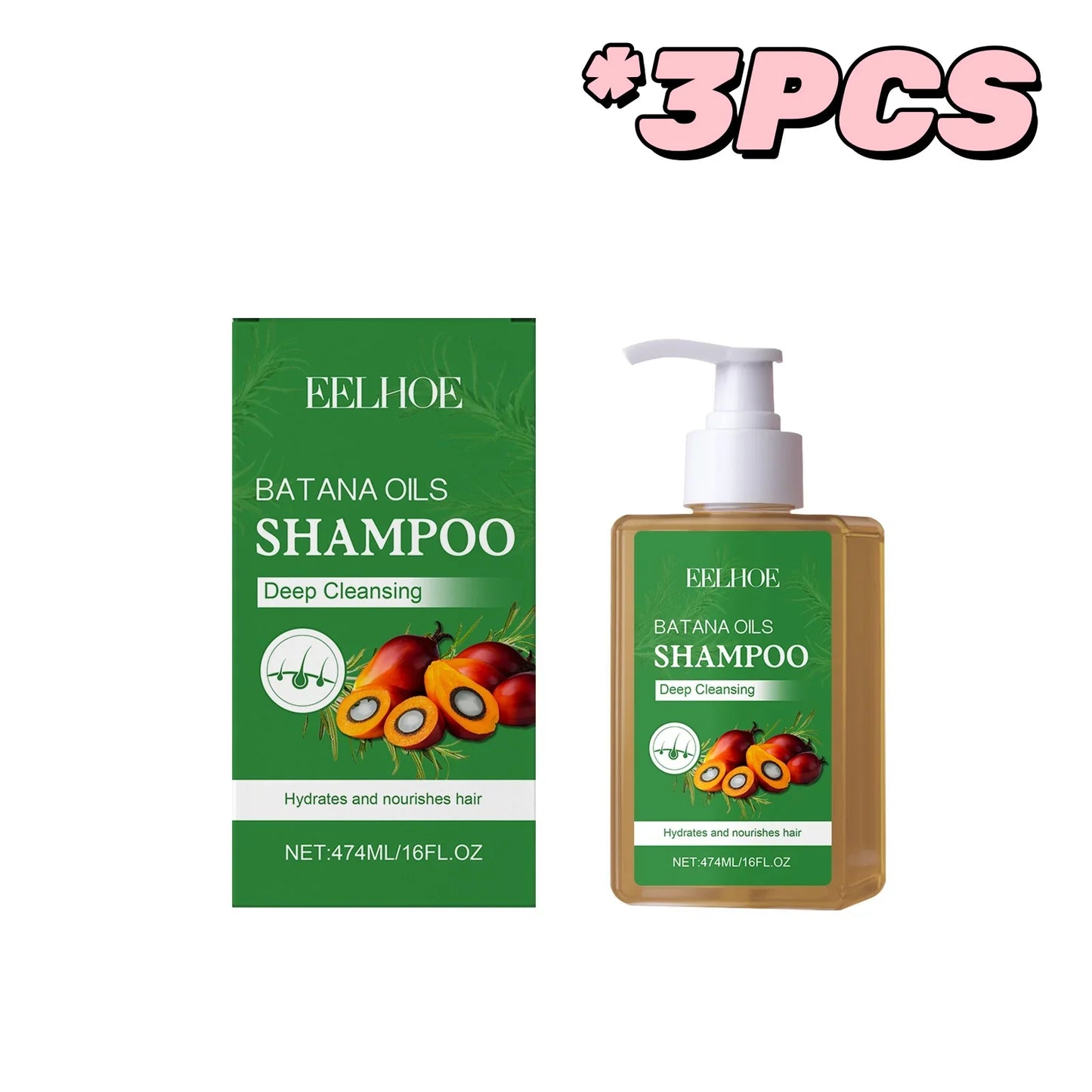EELHOE Batana Oil Shampoo – Hydrating Hair Growth & Repair 474ml
