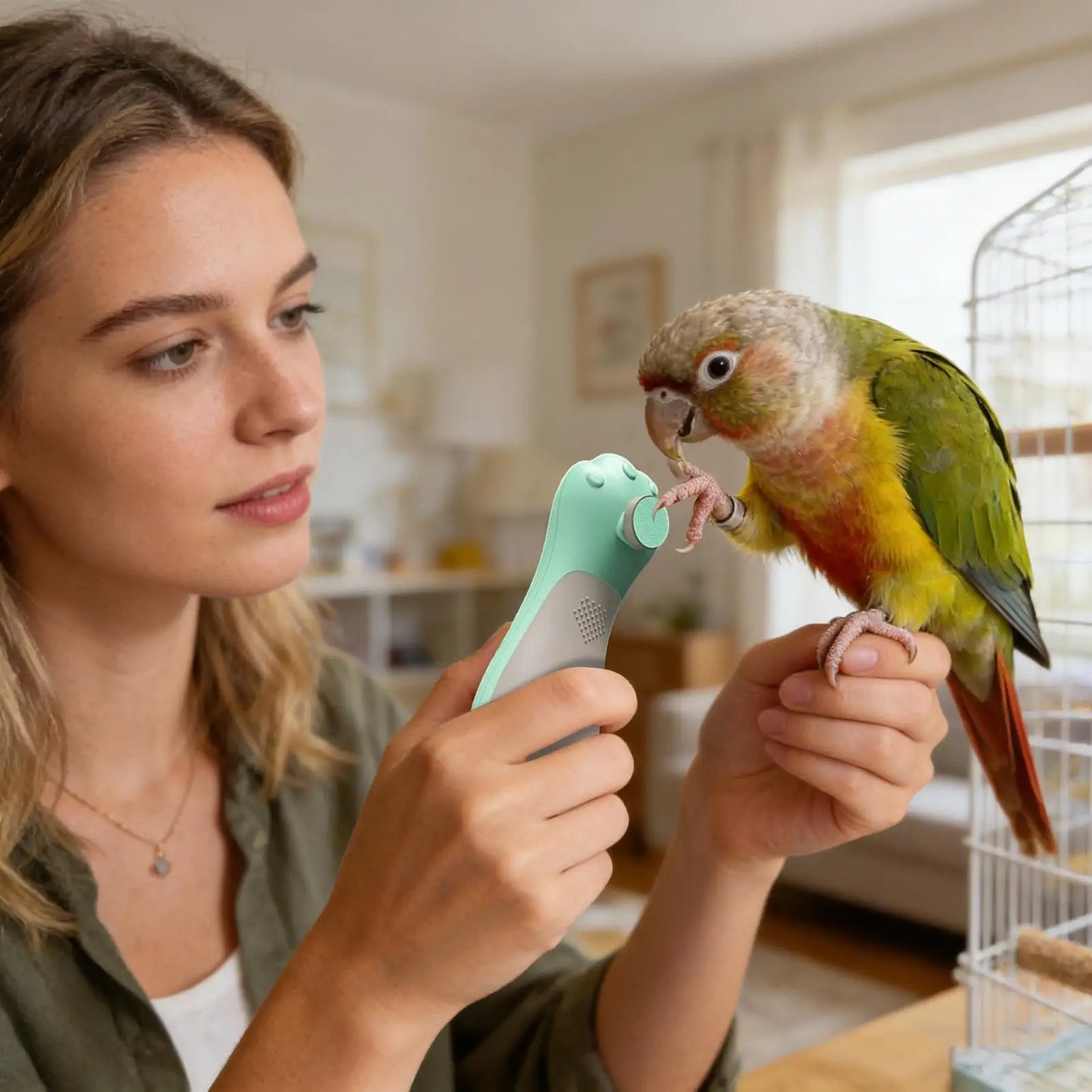 Electric Bird Nail Grinder – Low-Noise Claw Trimmer 6 Heads