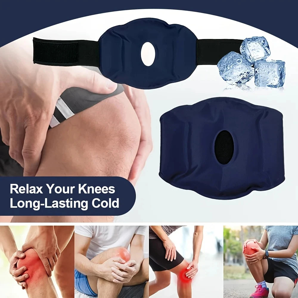 Nylon Gel Knee Ice Pack Reusable Knee Cold and Hot Compress Gel Pack Knee Relief and Relaxation Foot Care Tool Accessories Peaceful Pleasures Health and Wellness