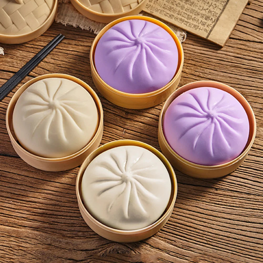 Steamed Bao Bun Squishy Slow-Rise Squeeze Toy | Fidget Fun