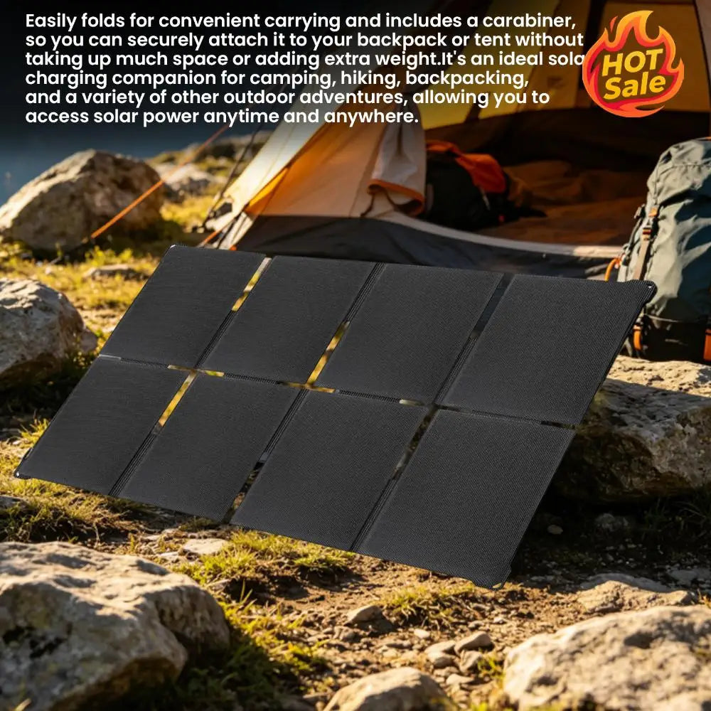 VODOOL 80W Foldable Solar Panel Charger – USB-C, USB-A & DC