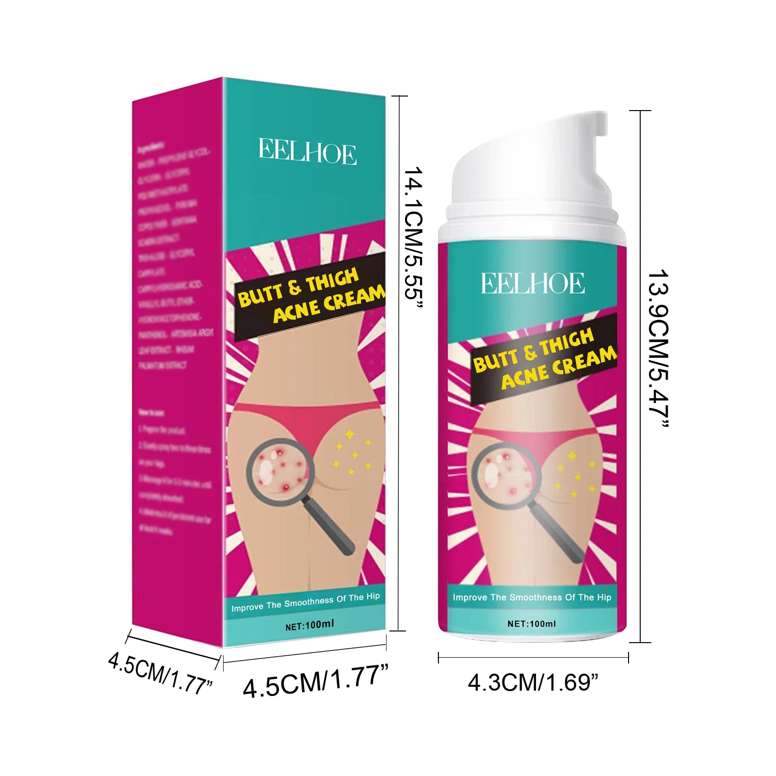 Butt Thigh Acne Cream Remove Pimples Moisturizing Clarifying Brightening Smoothing Skin Care Thigh Acne Removal Cream Peaceful Pleasures Health and Wellness