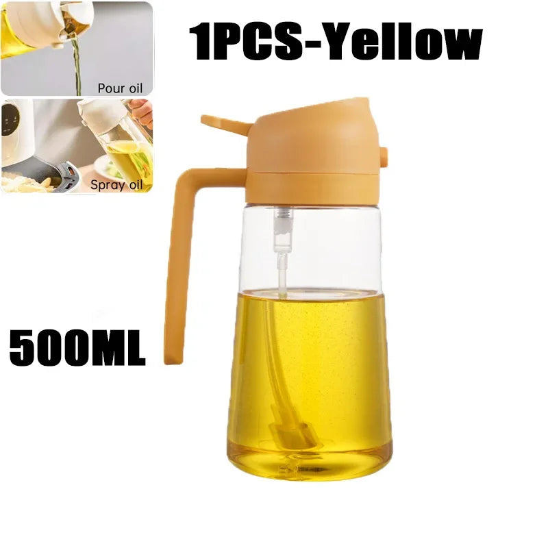 2-in-1 Oil Sprayer Bottle 500ml – Air Fryer, BBQ & Kitchen