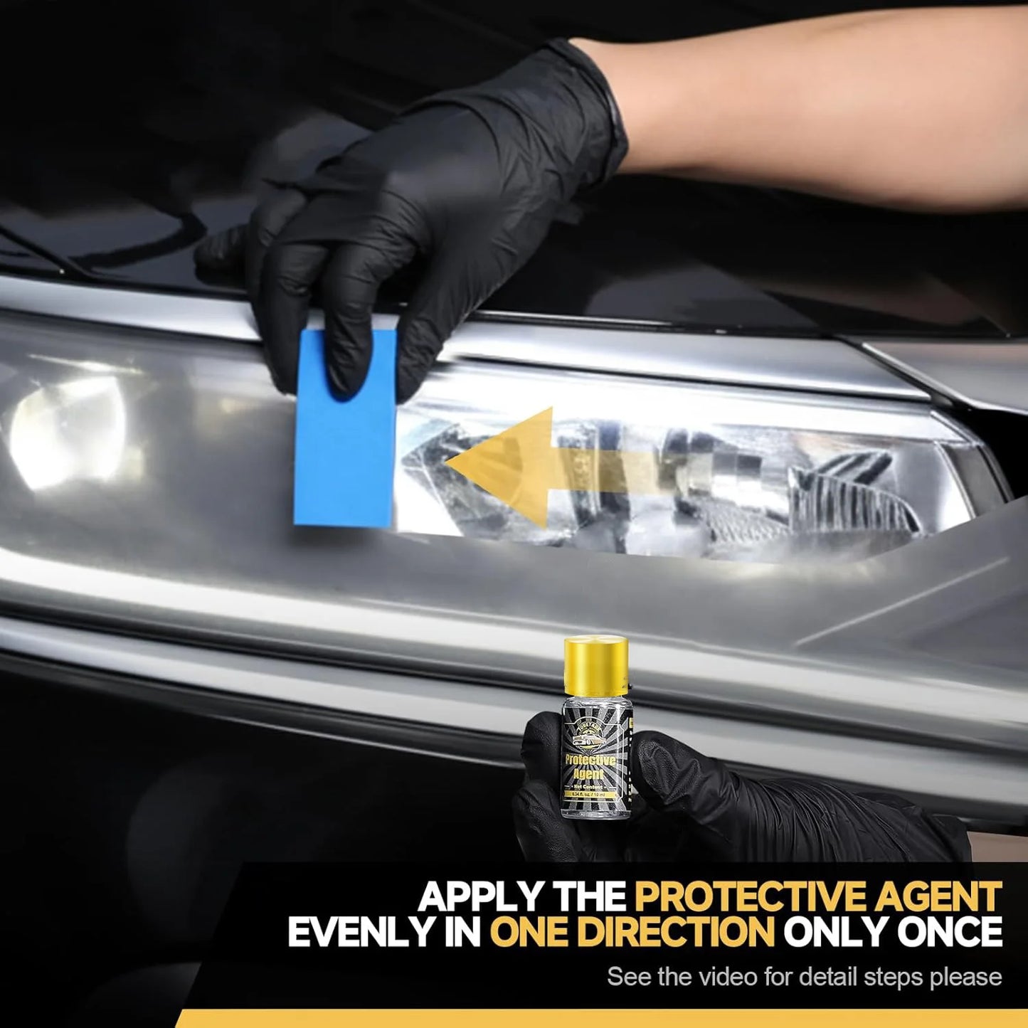 Car Headlight Restoration Kit Restoring To Like-New Condition Covers 3 Vehicle Headlight Treatments Headlight Cleaner Restorer Peaceful Pleasures Health and Wellness