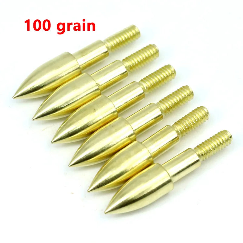 100 Grain Target Arrow Head Tips Archery Point Recurve Compound Bow