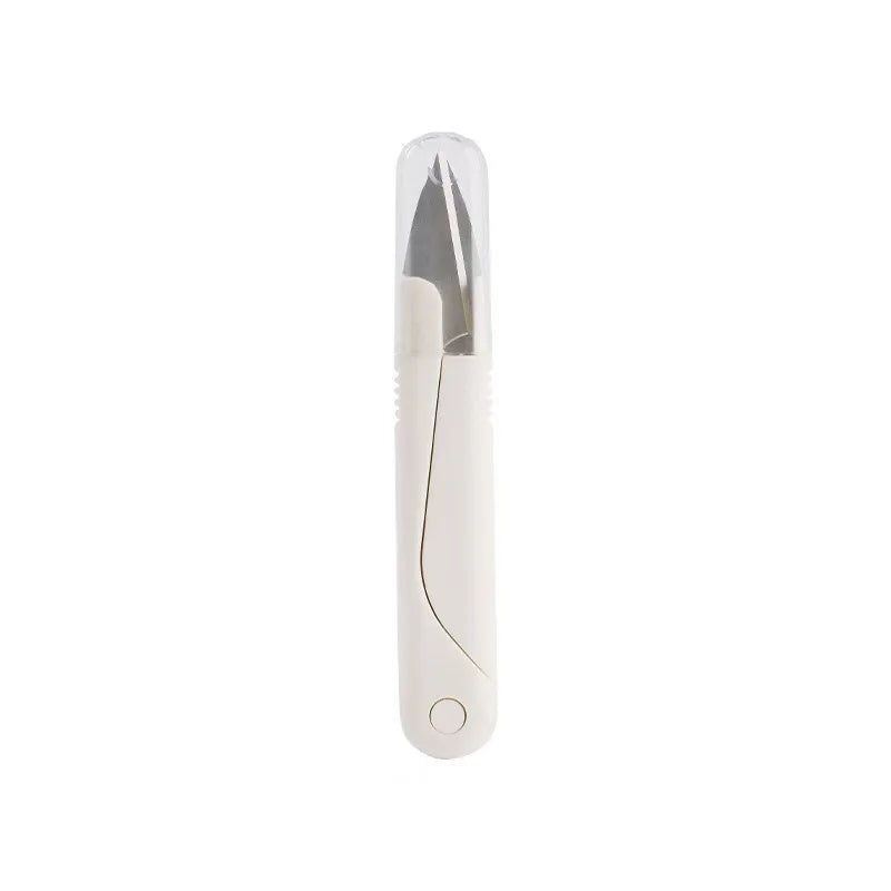U-Shape Fabric Scissors with Lid | Stainless Steel Craft Scissors