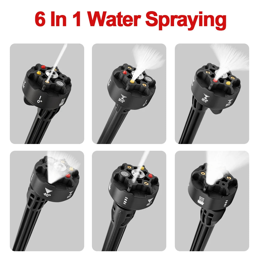 6IN1 High Pressure Electric Water Spray Gun Car Garden Washer Tool Car Wash Gun HomeYard Tool for Makita Battery Pin(NO Battery) Peaceful Pleasures Health and Wellness