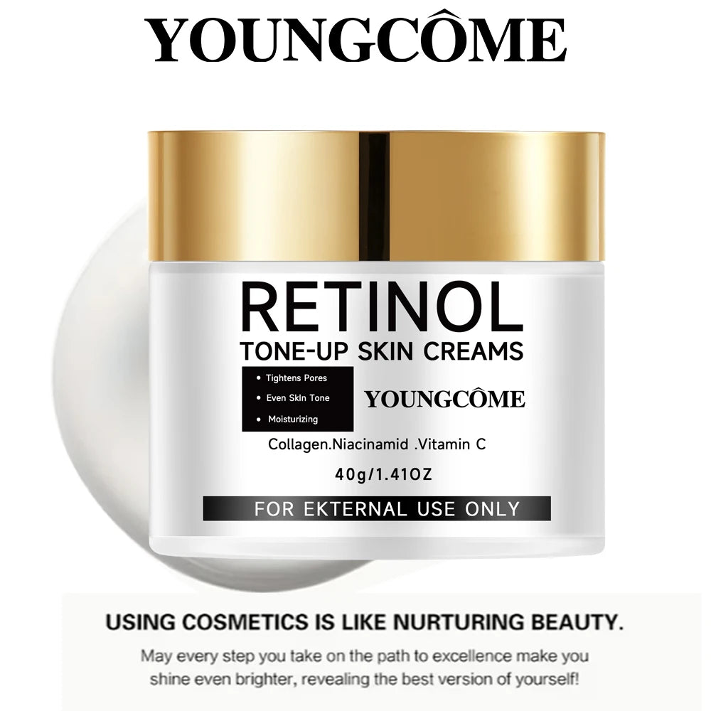 YOUNGCOME Retinol Tone-Up Cream - with Collagen, Niacinamide & Vitamin C for Pore Tightening,Smooth Brighten skin Peaceful Pleasures Health and Wellness