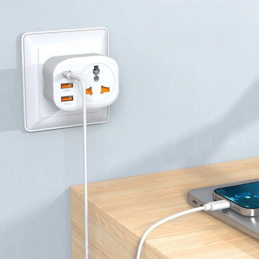 2500W Fast Charging Multi Socket Type C Standard Plug Power Socket UK Plug EU Plug Wall Socket Extender Phone Peaceful Pleasures Health and Wellness