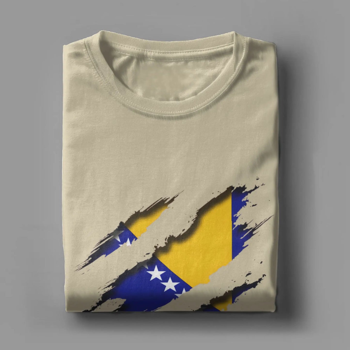 Bosnia & Herzegovina Flag Men's Vintage Cotton T-Shirt